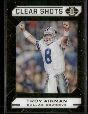 Troy Aikman 2020 Panini Illusions Clear Shots #19 Dallas Cowboys