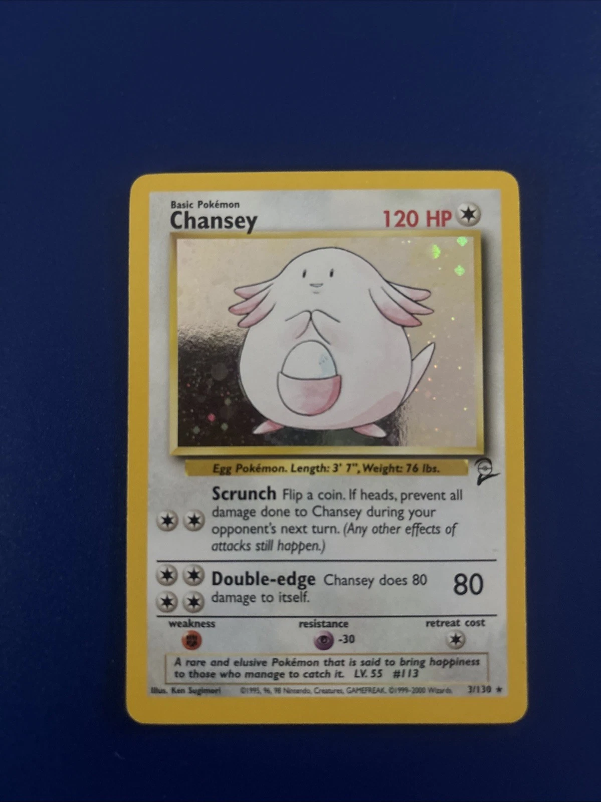 Pokémon TCG Chansey Base Set 2 Holo Unlimited Rare Card 3/130