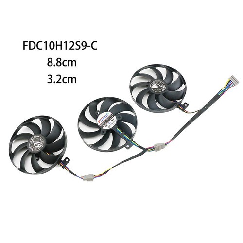 For ASUS RX5600XT 5700 5700XT ROG STRIX Graphics Cooling Fan 88mm FDC10H12S9-C - Afbeelding 3 van 15