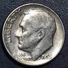 1955-S 10C ROOSEVELT SILVER DIME KM# 195 Grade: BU A7837