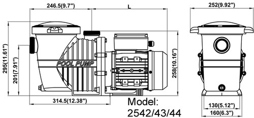 3/4qtr, 1 & 1.5HP. In-Ground Pumps for swimming pool / pond / spa / hot tub - Picture 2 of 6
