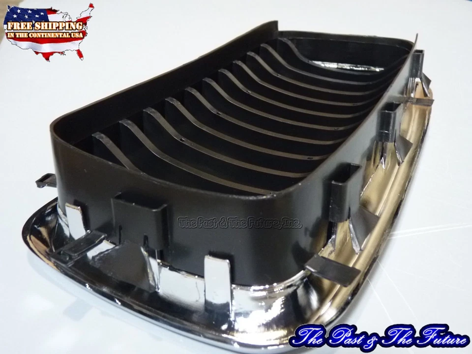 Fits -Series OEM Front Kidney Grille Grill Chrome Black Left Foto 4 de 4
