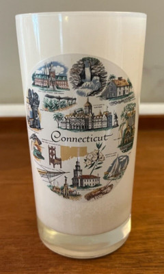 Vintage Connecticut Souvenir Glass Tumbler