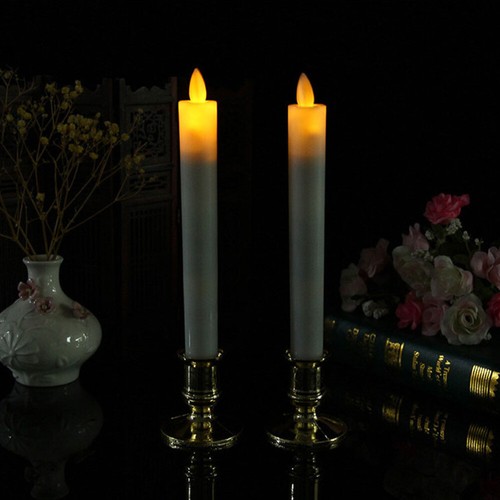 2 Pairs Simulation Swing LED Electronic Candles Long Candle Lamps