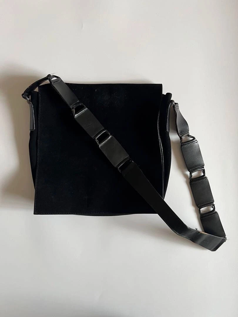 Sac à bandoulière en cuir noir GUCCI SS1997