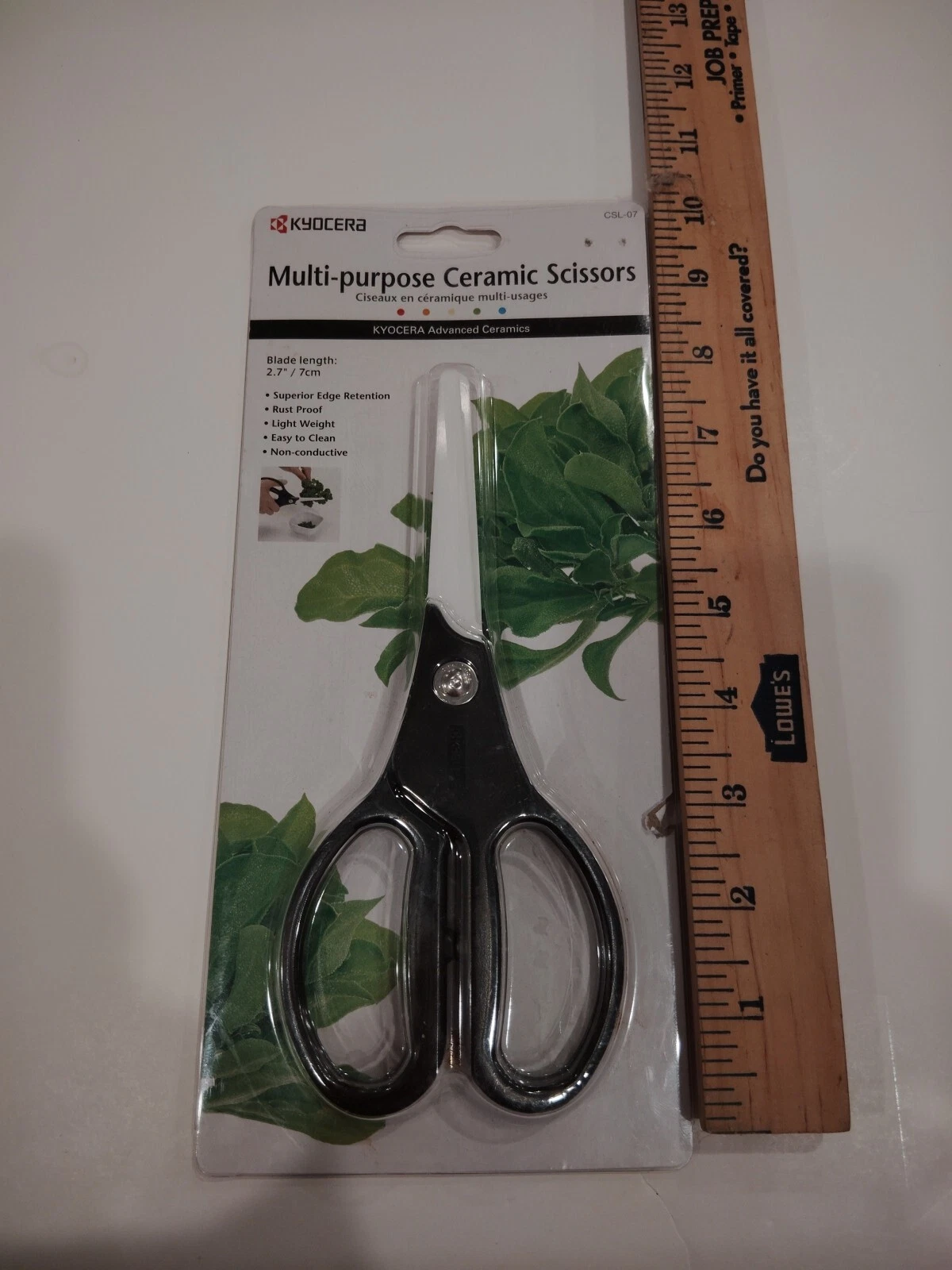 Kyocera ceramic kitchen scissors CSL-07 Black from Japan
