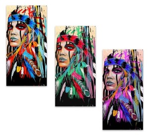 Wall Art Poster Native Canvas Indian Feather Painting Picture Home Decoration Ebay