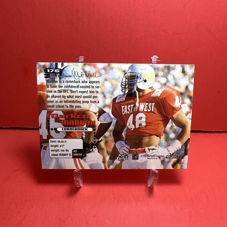 1996 Skybox Impact Mark o Maddox #176 Rookie RC VG🦄 - Image 2 of 2