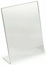 Dazzling Displays  8  Acrylic 8-1/2" x 11" Slanted Sign Holders