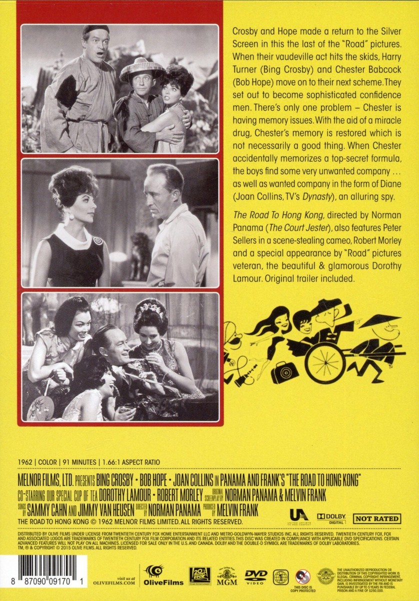The Road to Hong Kong (DVD, 1962) Joan Collins, Bob Hope