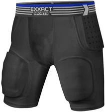 Exxact Sports Rebel 5 Pad Youth Football Girdle for Boys with Cup Pocket
