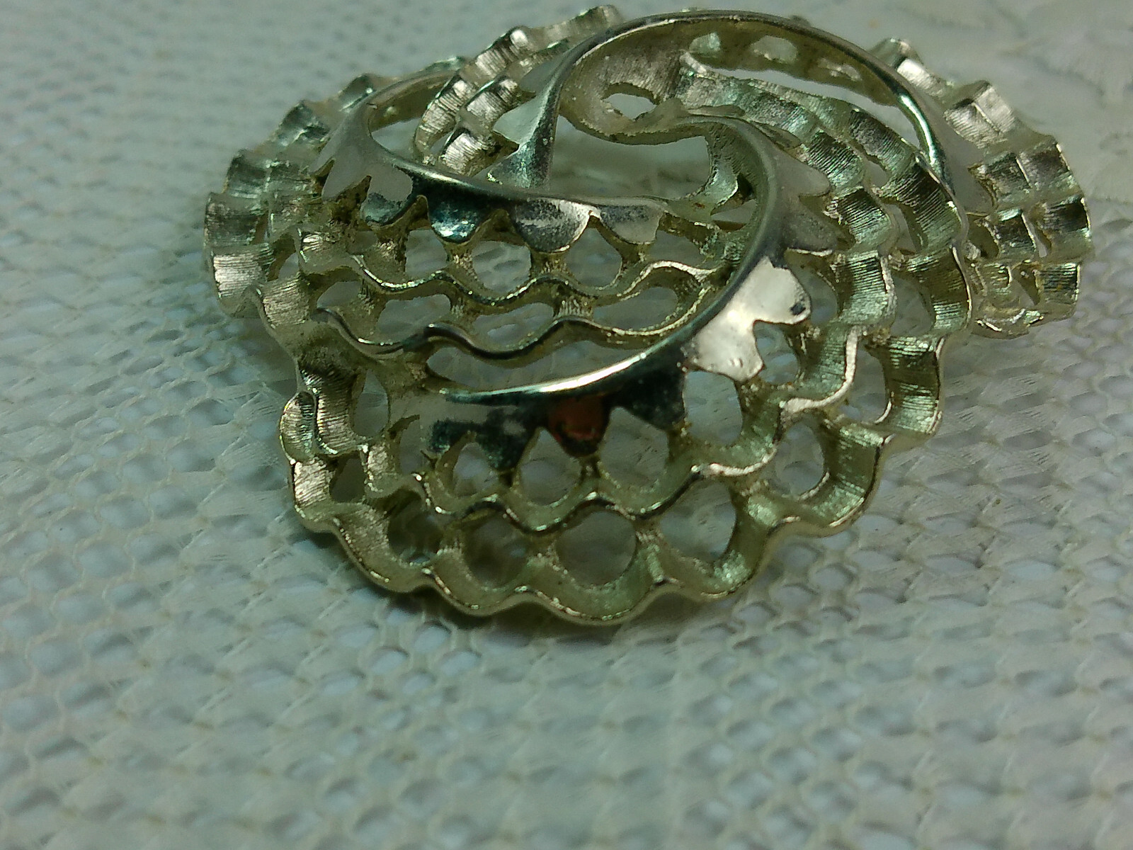 Vtg Infinity Circle Multi Ring BOLD STATEMENT Sil… - image 12