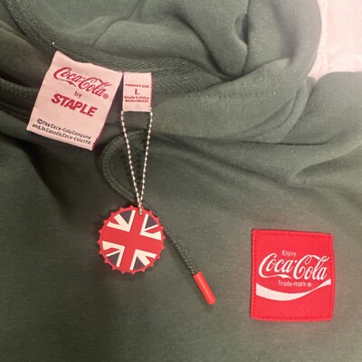 Jeff Staple Coca Cola Hoodie With London England Logo Chain SIZE L Coke