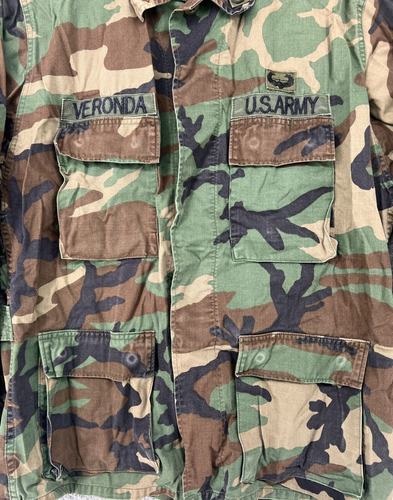 Army Men’s Hot Weather Woodland Camouflage Pattern Combat Coat Size Medium - Reg - Picture 4 of 14
