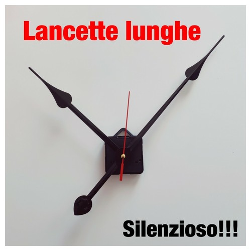 MECCANISMO MOVIMENTO OROLOGIO LANCETTE LUNGHE QUARZO PARETE MURO | eBay