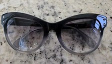 Diane Von Furstenberg Adele DVF597S Black Gray Retro Style Sunglasses; EUC