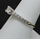 14k White Gold Diamond Ring TOLKOWSKY 0.63cttw Round Center & Side Diamonds — photo 3