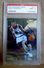 TRACY McGRADY 1997-98 Bowman's Best Foil Rookie#111 PSA9!Raptors F RC GOAT HOF 
