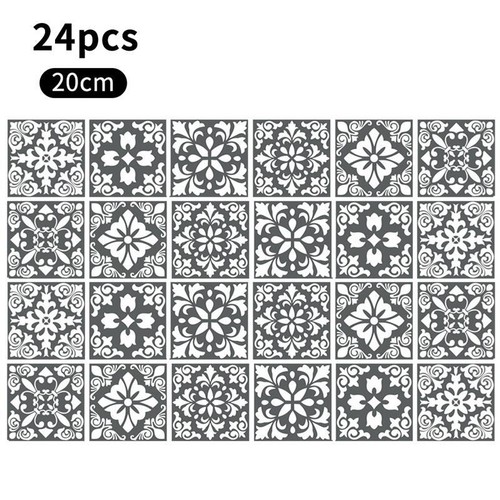 24 Pcs Decals Peel And Stick Bathroom Moroccan Transfers Stickers Paint Tile - Picture 10 of 15