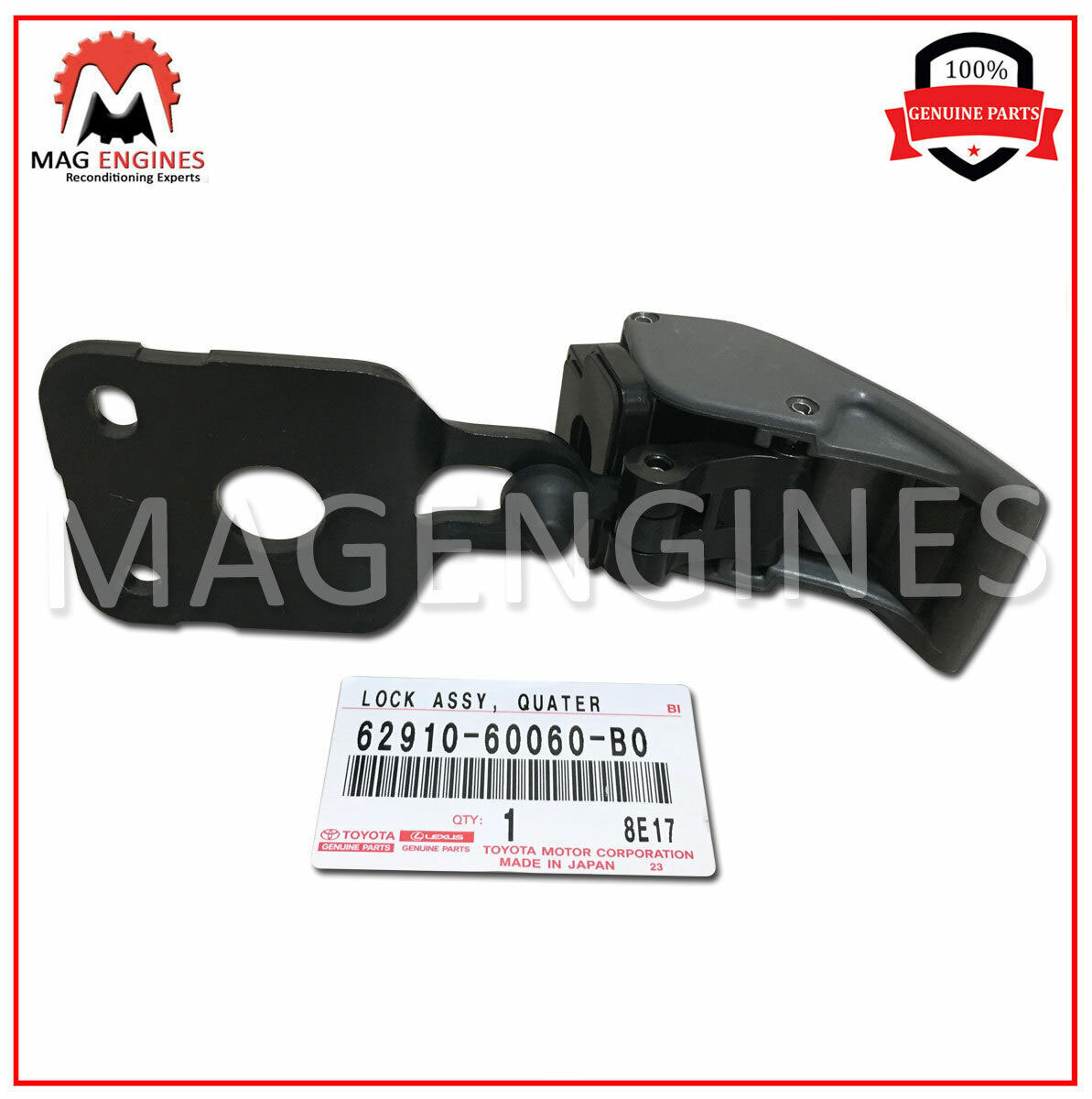 62910-60060-B0 GENUINE OEM QUARTER WINDOW LOCK-ASSY LEXUS GX470
