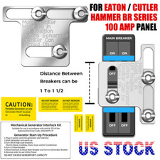 New Generator Interlock Kit For Eaton / Cutler Hammer BR Series 100 Amp Panel US