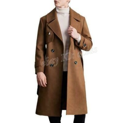 Double-breasted Simple Long Wool Coat 3777 Double-breasted Simple Long Wool Coat 3777