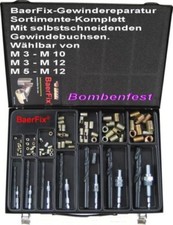 Gewindereparatur BaerFix Werkzeugkoffer Gewindeeinsätze Gewindebuchsen M3 - M12