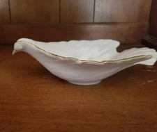 Vintage Lenox Dove Candy Dish Ivory Bone China 24K Gold Trim Made In USA