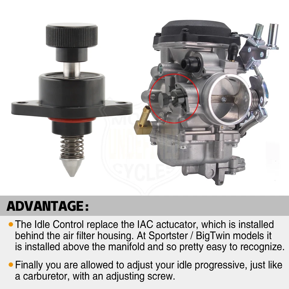 Nuevo estabilizador de velocidad de válvula de control de aire de ralentí para Harley Softail Sportster XL 883  Foto 4 de 4