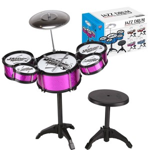 childrens pink drum kit