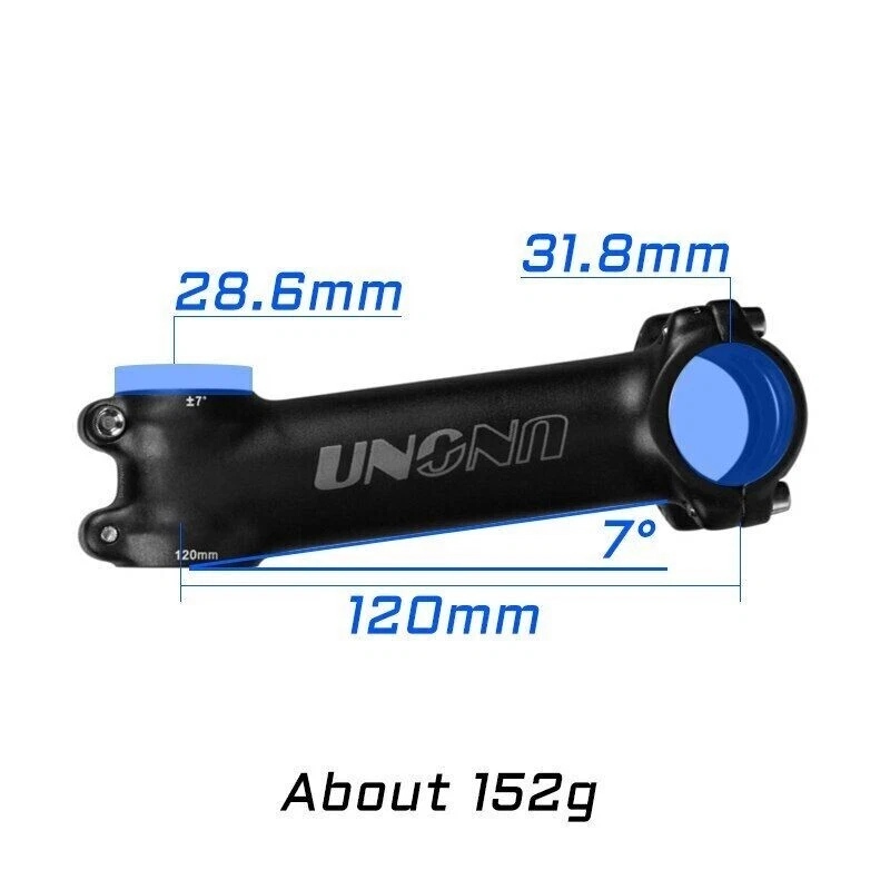 UNO Bicycle Stem ±7° Mountain Bicycle Ultralight 120MM Aluminum Stems 31.8 - Image 2 of 4