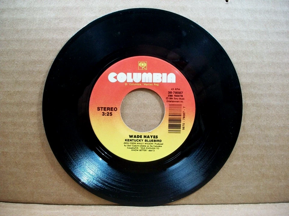 Wade Hayes - What I Mean To Say/Kentucky Bluebird (45 RPM, 1994, Columbia) Foto 4 de 4