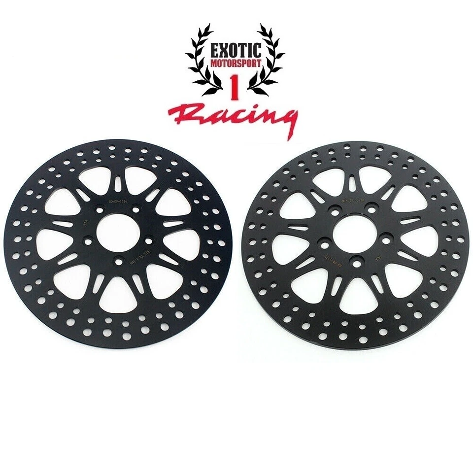 Rotores y pastillas de disco de freno delantero Harley Road King Street Electra Glide 2008-13 Foto 2 de 4