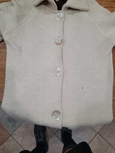 Vintage made in Peru 1960's 100% Alpaca Wool Lined Coat Jacket Women's M Natural - Picture 18 of 18