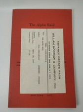 Vintage 1977 Alan Scholefield THE ALPHA RAID, Advance Reading Copy