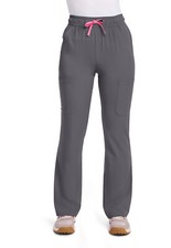 Med Couture Scrubs Women High Rise 4 Pocket Flare Pant MC104 PWTR Pewter