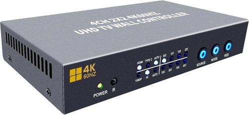 ISEEVY 4K60 Video Wall Controller, 2x2 HDMI USB-C Splitter for 1-4 TV Display - Picture 8 of 9