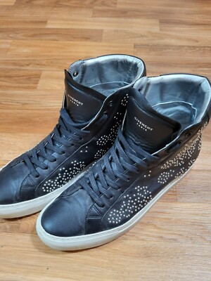 Authentic GIVENCHY Black Studded Knot Hi Top Sneakers - EU41/US8.5