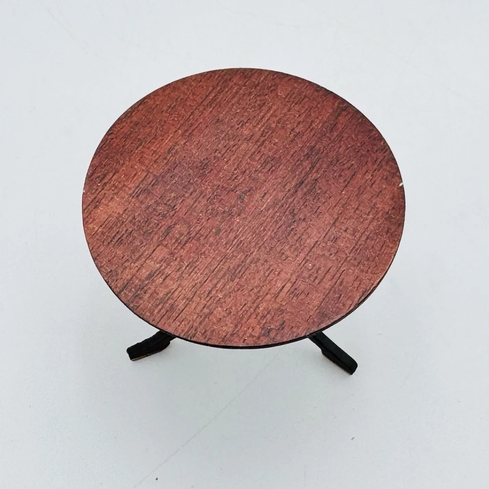 Mesa plegable de madera Sonia Messer miniatura vintage para casa de muñecas RARA Foto 3 de 4