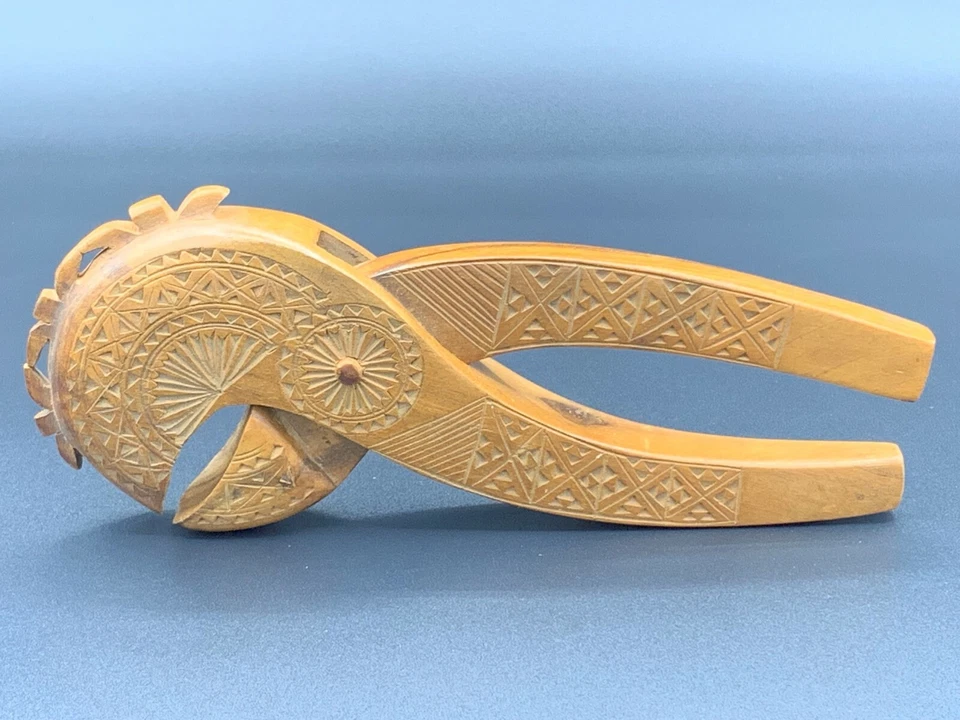 c.1960's East European Embossed  Wood Folk Art Nutcracker Hand Made Pliers Style - Image 4 of 4