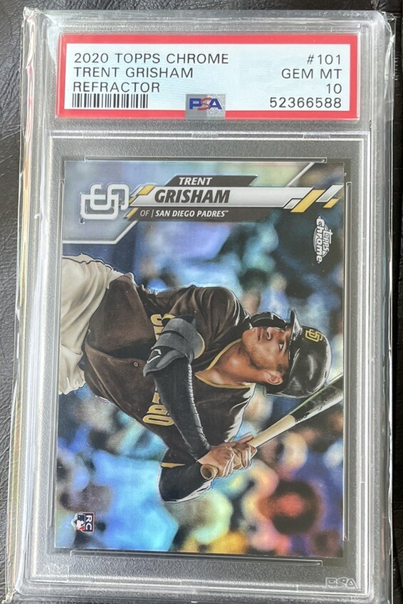 2020 Topps Chrome Trent Grisham Refractor San Diego Padres New York PSA 10