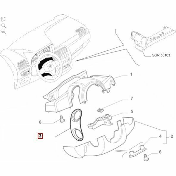 Rear Deviation Display For Fiat Grande Punto Evo, Abarth, Doblò & Alfa Mito (2005+) – Italian Car Part 10 thumbnail image
