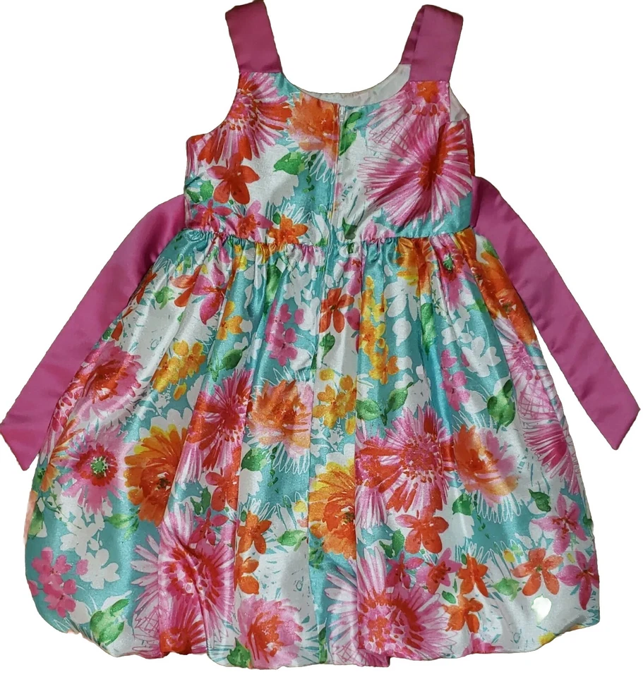 Vestido de Páscoa floral Jessica Ann, meninas tamanho 6 - Imagem 2 de 4