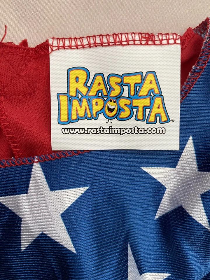 Disfraz Rasta Imposta Niñas Adolescentes Bandera Americana - Talla 13-16 Fiesta de Halloween  Foto 2 de 3