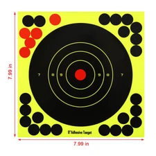 25 Pack Shooting Targets 8" Reactive Splatter Glow Shot Florescent Paper Targets