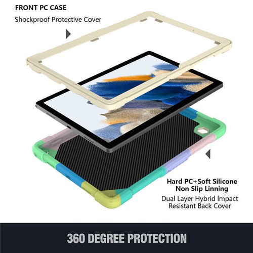 Kids Butterfly Stand Case Tough Cover Strap For Samsung Galaxy Tab A8 10.5" X200 - Picture 47 of 95