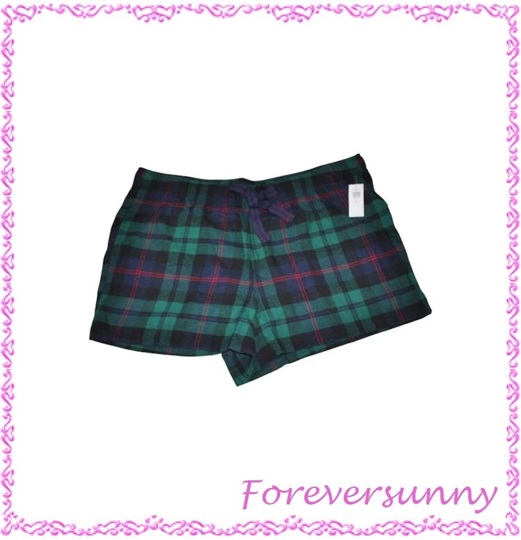 Pantalones Cortos para Dormir Old Navy Para Mujer Talla XL TALL Verde Azul Franela a Cuadros Nuevos con Etiquetas Foto 3 de 4