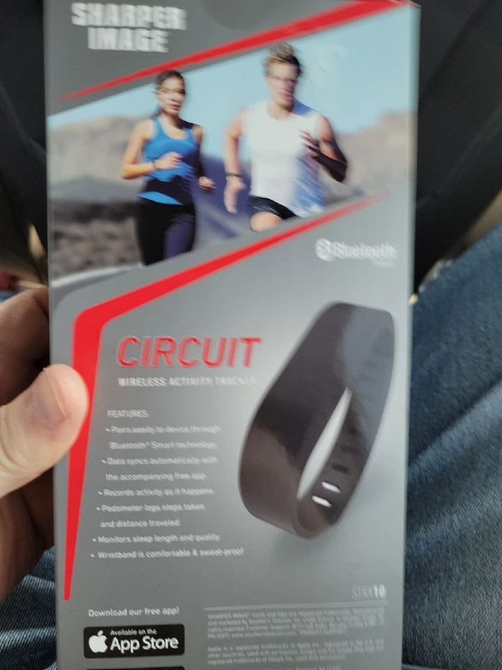 Sharper Image Circuit STRX10 rastreador de atividade sem fio Bluetooth inteligente preto novo - Imagem 3 de 4