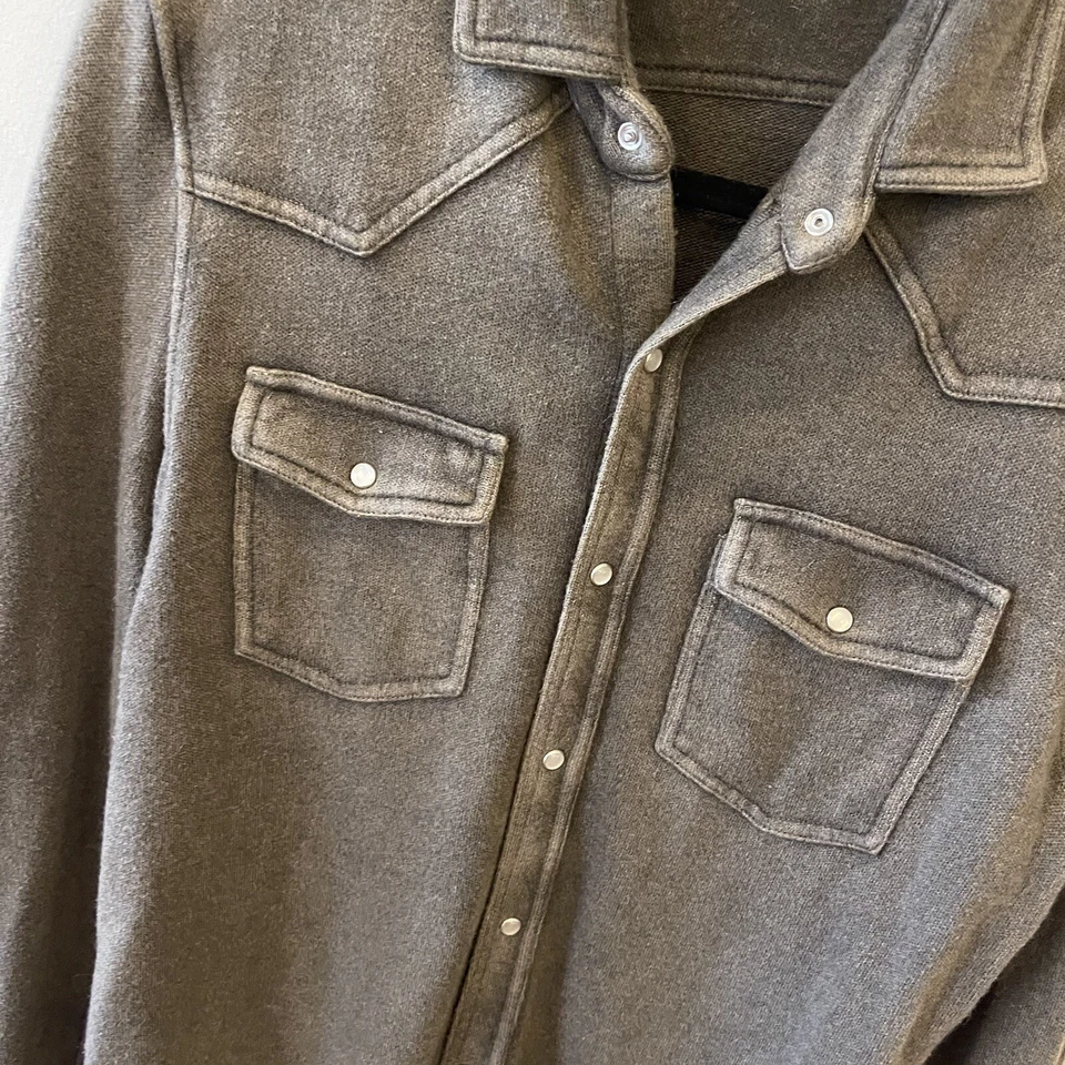 Une Cashmere Blend Long Sleeve Button Up - Image 2 of 4