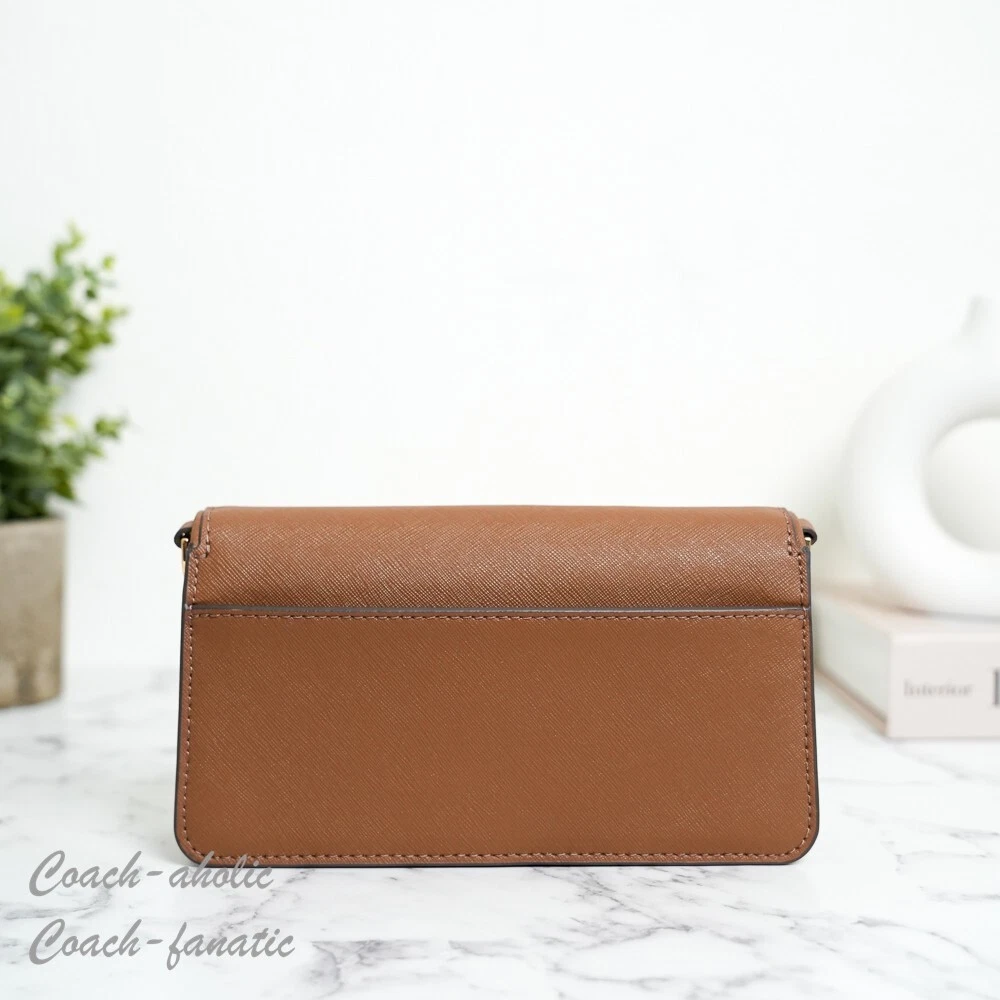 Borsa a tracolla nuova con etichette Tory Burch Emerson Saffiano mini pochette 159463 alce